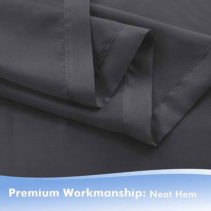 HolidayIdeas Outdoor Sheer Curtains for Patio Waterproof, 2 Panels - 54 x 120 Inch - Grey Light Filtering Voile Outside Curtains Grommet Drapes for Front Porch, Gazebo, Pergola, Backyard-VerdiqueGarden