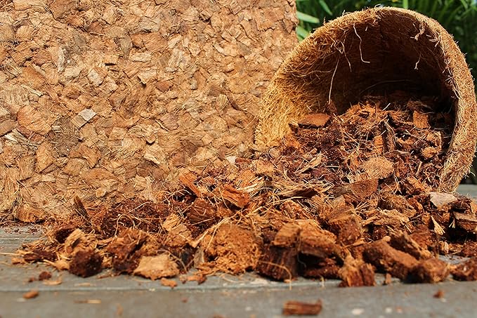 Organic Coco Chips for Plants (10lbs) - Coco Coir Chips - Coconut Husk Chips for Potting Soil, Garden Soil, & Seed Starter Soil - Coconut Mulch for Garden - Compressed Coconut Chips for Plants-VerdiqueGarden