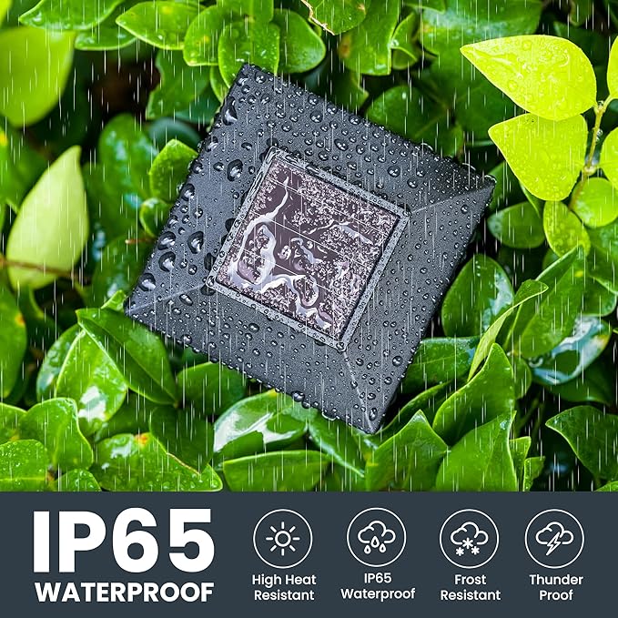 GIGALUMI Solar Lights for Outside,16 Pack Flickering Flame LED Solar Outdoor Lights, Waterproof Solar Garden Lights Maintain 10 Hours of Lighting for Christmas, Garden, Landscape, Path, Yard, Patio-VerdiqueGarden