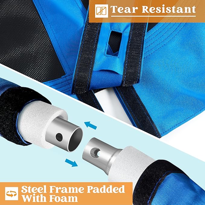 TURFEE 40" Saucer Tree Swing Set - 900Lb Weight Capacity, 900D Oxford Waterproof, with Hanging Straps Swings for Kids Playground Outdoor Activity Backyard Daily Exercise Fun(Blue)-VerdiqueGarden