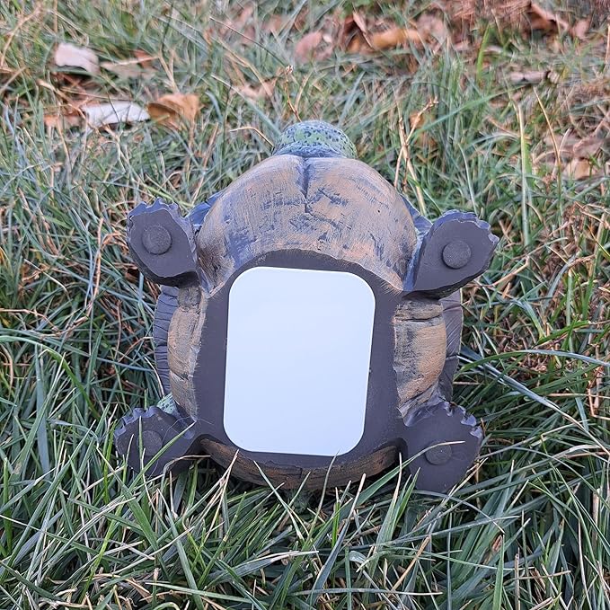 Stocky Turtle Garden and Patio Decor and Key Hider - Holds 2 Hidden Keys Outside, Secret Hidden Door Underneath-VerdiqueGarden