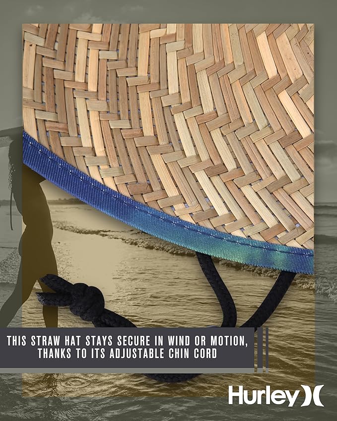 Hurley Men's Straw Hat - Bayside Lifeguard Straw Sun Hat-VerdiqueGarden