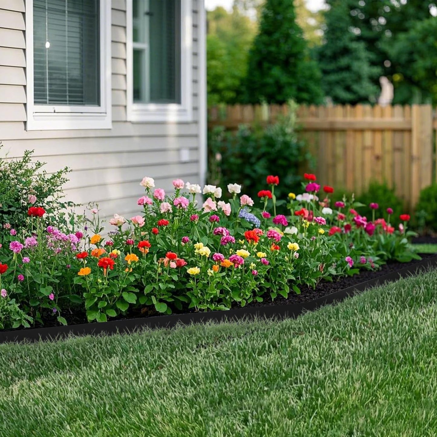 Hugeleaf 4.5 Inch Metal Landscape Edging, Metal Garden Edging with 11Pcs Stakes, 40 Inch Steel Landscape Edging Pack of 10 (33 Feet Total Length)-VerdiqueGarden