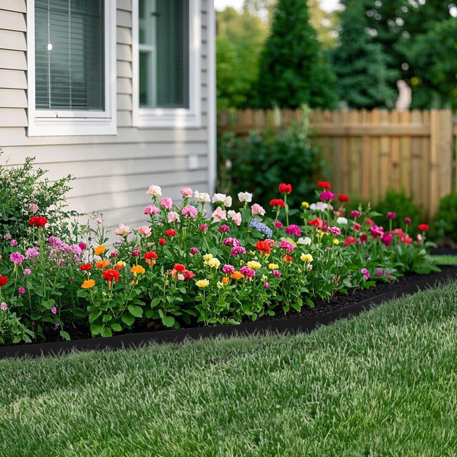 Hugeleaf 4.5 Inch Metal Landscape Edging, Metal Garden Edging with 11Pcs Stakes, 40 Inch Steel Landscape Edging Pack of 10 (33 Feet Total Length)-VerdiqueGarden