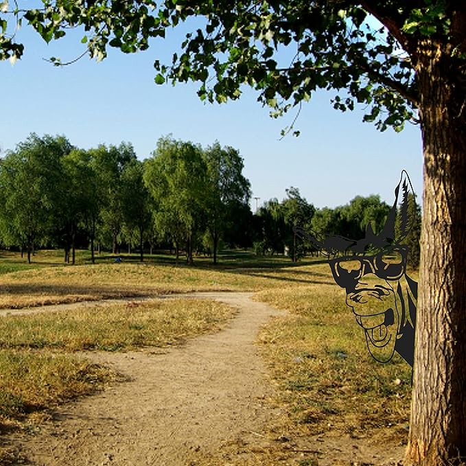 Peeping Donkey Metal Art Farm Garden Decor Garden Fence Decoration Outdoor Decoration for Farmhouse,Yard,Lawn-VerdiqueGarden