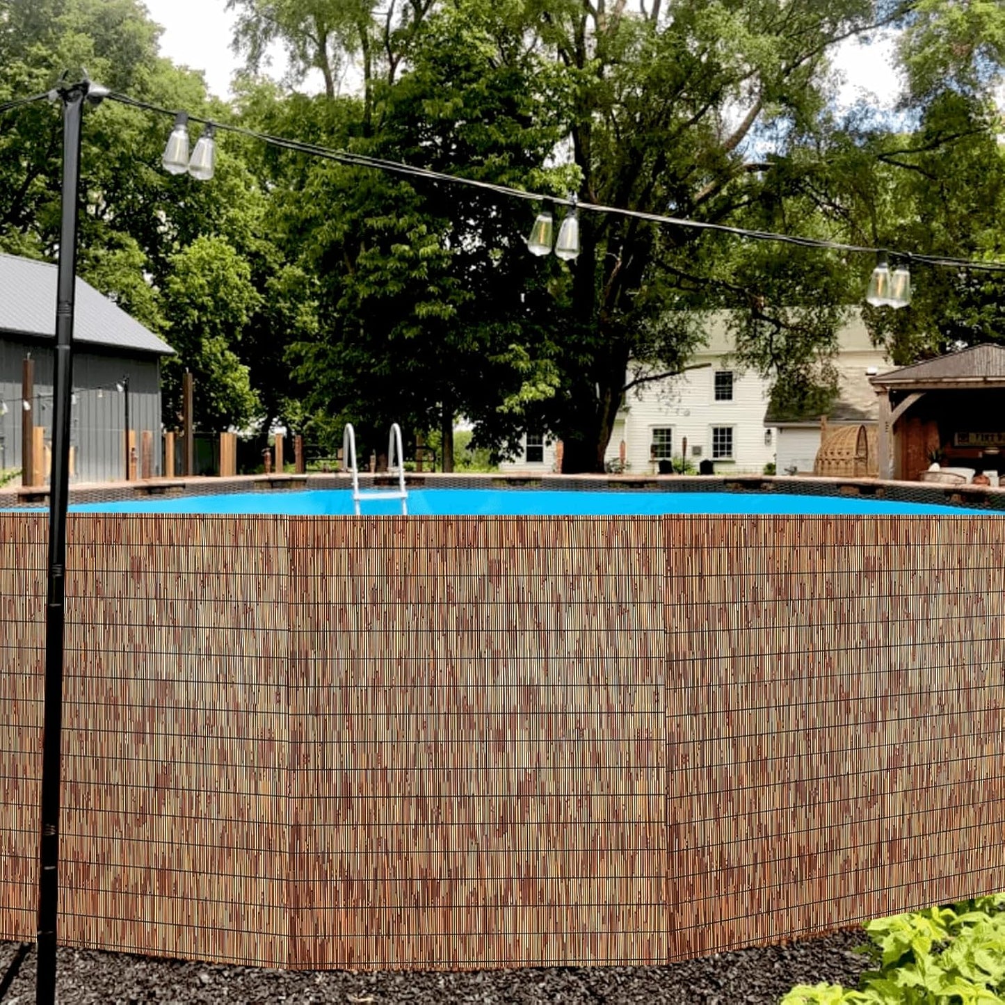 Bamboo Privacy Fence, Light Russet Bamboo Reed Fencing 6ft High, Decorative Reed Rolls Privacy Screens for Patio Garden Balcony Backyard Outdoor, 6 x 6 FT-VerdiqueGarden