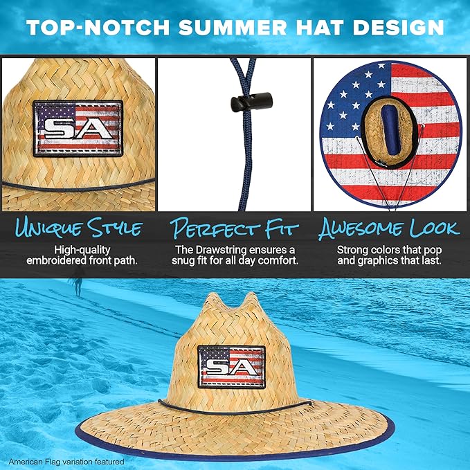 S A Company Summer Straw Hats for UV Sun Protection | Unisex Adult-VerdiqueGarden