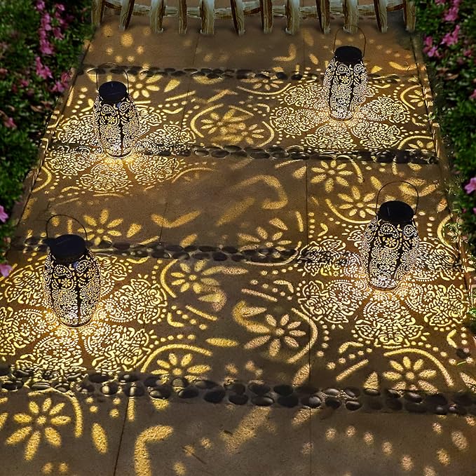 Owl Solar Outdoor Lantern Waterproof, Garden Decor Gifts for Women, LED Metal Garden Solar Lights for Porch, Yard, Patio Ornaments, Mothers Day Gifts for Mom Grandma (Antique Bronze,1Pack)-VerdiqueGarden