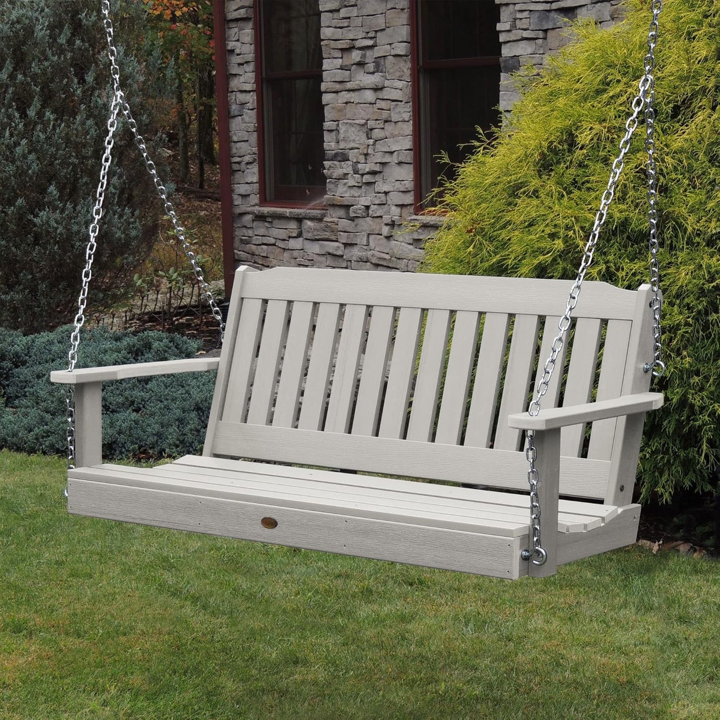 highwood Lehigh Porch Swing, 5 Feet, Harbor Gray-VerdiqueGarden