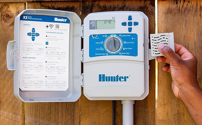 Hunter Hydrawise X2-1400 14 Station Hydrawise Controller Bundeled with Wand WiFi Module X2 14 Zone Outdoor or Indoor Smart Internet X21400 Irrigation Timer-VerdiqueGarden