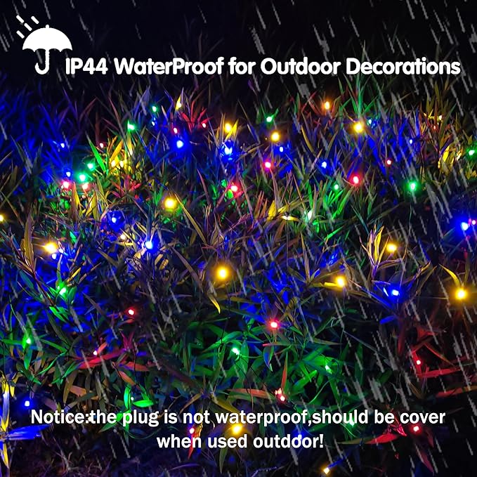 LED Christmas Net Lights Outdoor Christmas Decorations for Bushes,100LED 5ftx5ft Connectable Green Wire Net Christmas Lights for Outdoor indoor Yard Mesh Shrub Tree Decor ,UL Certified(Multicolor)-VerdiqueGarden