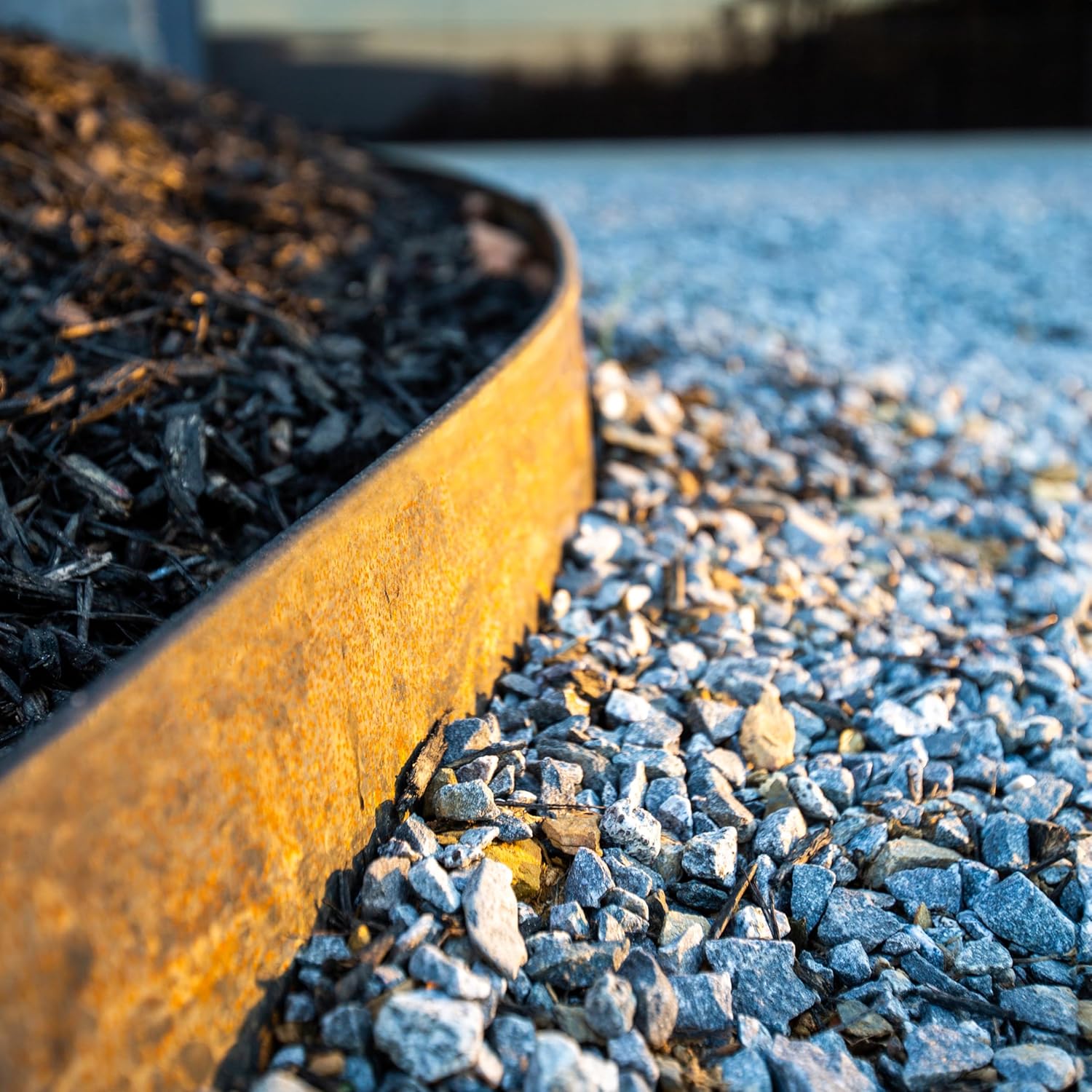 Hammer-in Landscape Edging - 48-inch Strips - 8-inch Depth 1/4-inch Rounded top COR-Ten Steel (5 Pack)-VerdiqueGarden