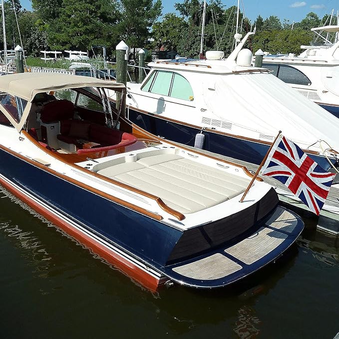 Homissor British Flag 12x18 Union Jack England Boat Flags Embroidered Sewn Stripes United Kingdom 1x1.5 UK Flag Heavy Duty Outdoor-VerdiqueGarden