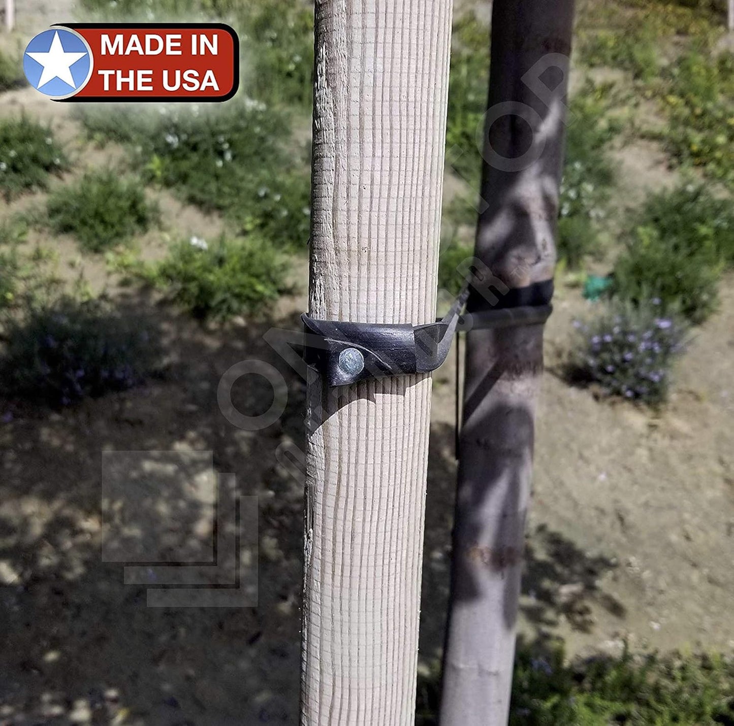 USA MADE - (50-Pack) Universal Tree Ties 32" - Professional Gardener Style Self Locking Straps Includes Nail (50-PACK)-VerdiqueGarden