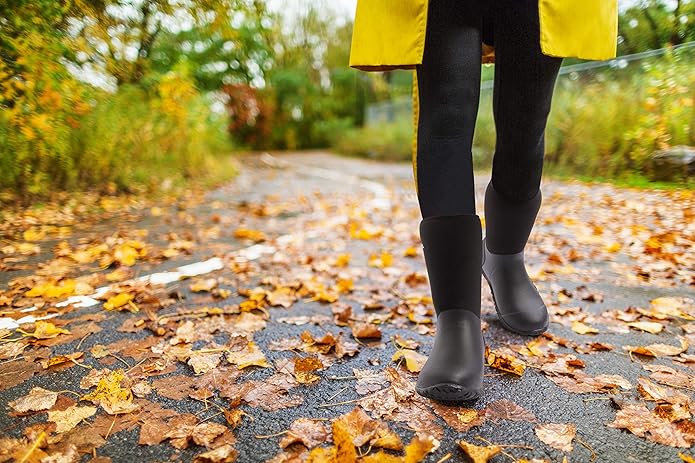 HISEA Women's Rubber Garden Boots Waterproof Insulated Yard Gardening Shoes Mid Height for Mud Working Outdoor-VerdiqueGarden