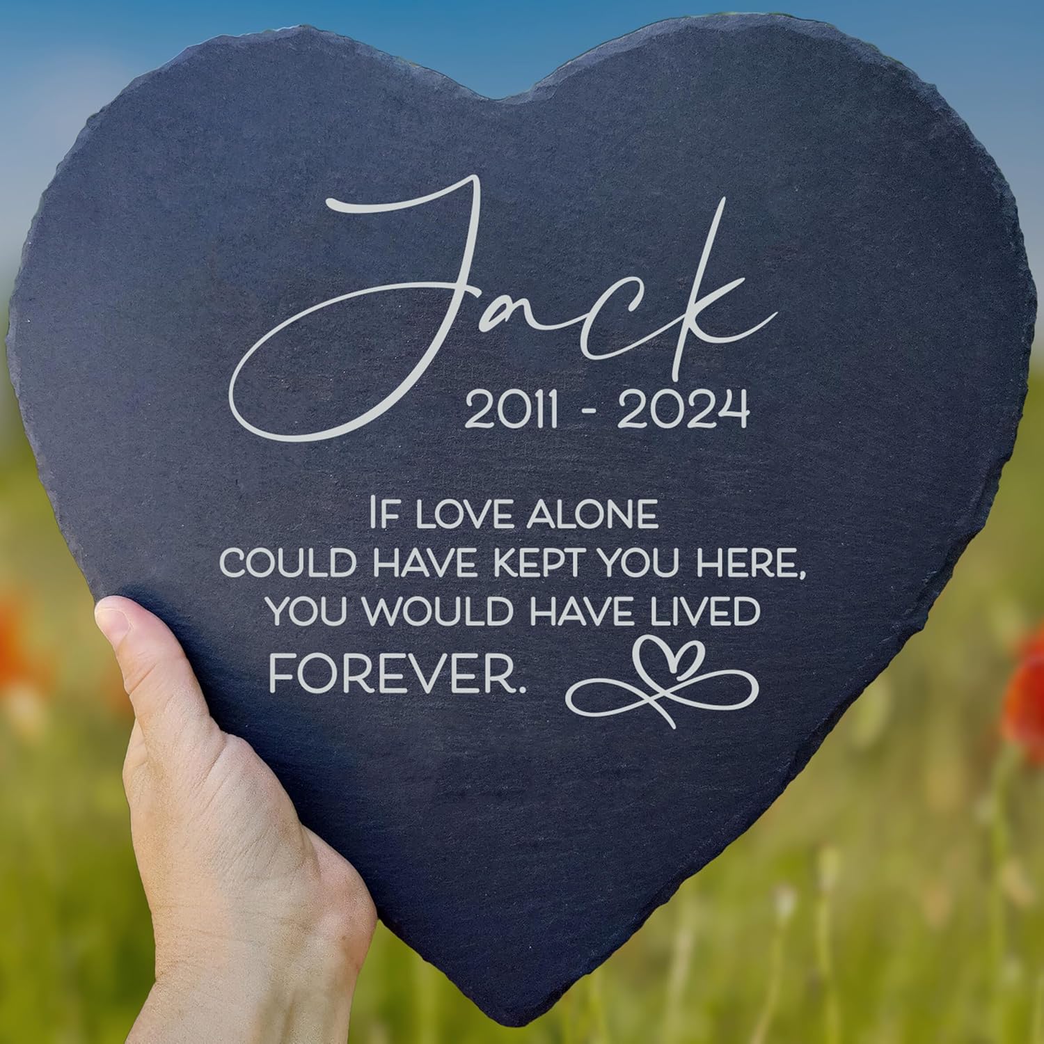 Dog Memorial Gifts for Loss of Dog, Cemetery Decorations for Grave, Pet Loss Sympathy Gift, Personalized Remembrance Garden Stone, Cat Lovers Heaven Grave Markers Bereavement Headstone (A06H)-VerdiqueGarden