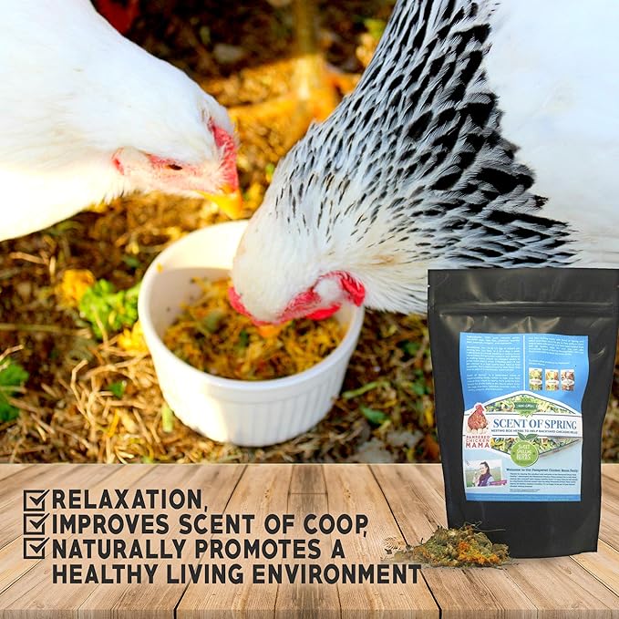 Nesting Herbs for Backyard Chickens 8 pounds - Scent of Spring - Keep Laying Hens Happy, Healthy and Relaxed-VerdiqueGarden