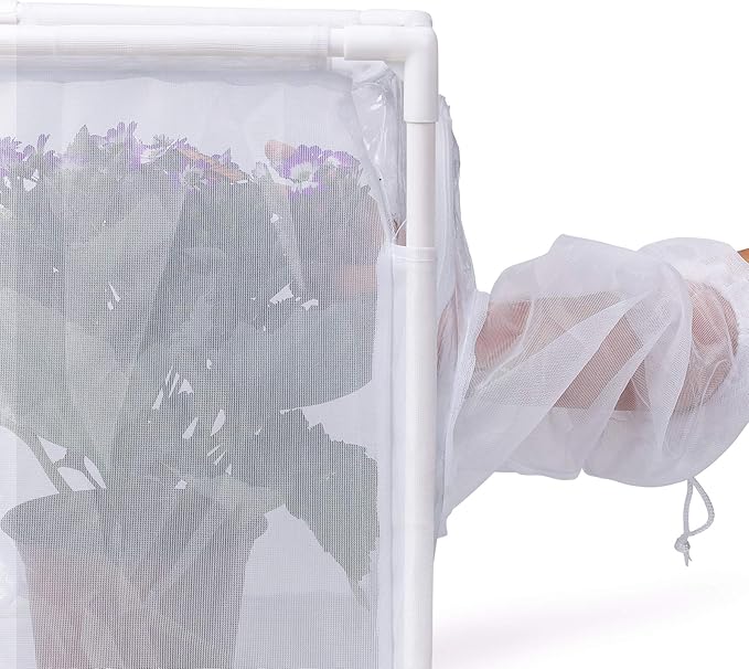 RESTCLOUD Monarch Butterfly Habitat Cage, Outdoor Insect Mesh Cage Terrarium 16" x 12" x 16"-VerdiqueGarden