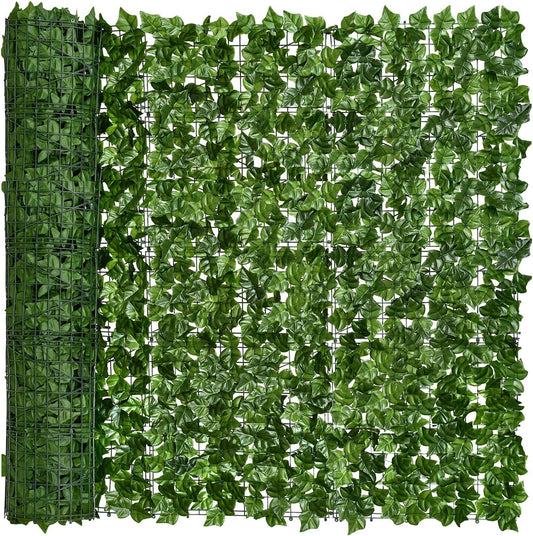 DearHouse Artificial Ivy Privacy Fence Wall Screen, 59x236.2inch Artificial Hedges Fence and Faux Ivy Vine Leaf Decoration for Outdoor Garden Decor-VerdiqueGarden
