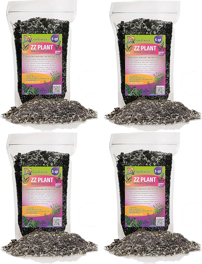 Premium ZZ Plant Supreme Potting Mix - Enhanced Soil Health & Efficient Toxin Absorption for Plant Safety - 20 QUARTS-VerdiqueGarden
