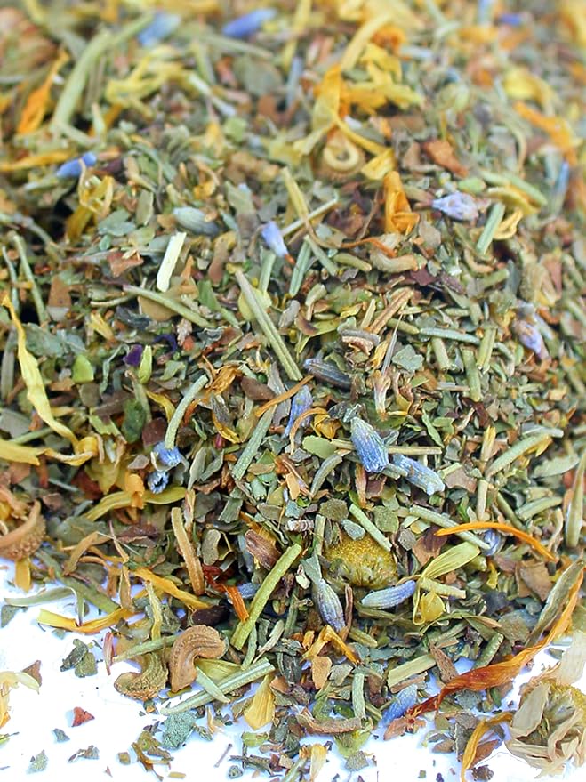 Pampered Chicken Mama Floral Nesting Herbs for Chickens (16 Ounces/1 Pound) | Relaxation Blend for Chick Brooder Box, Chicken Coop Bedding | Scent of Spring-VerdiqueGarden