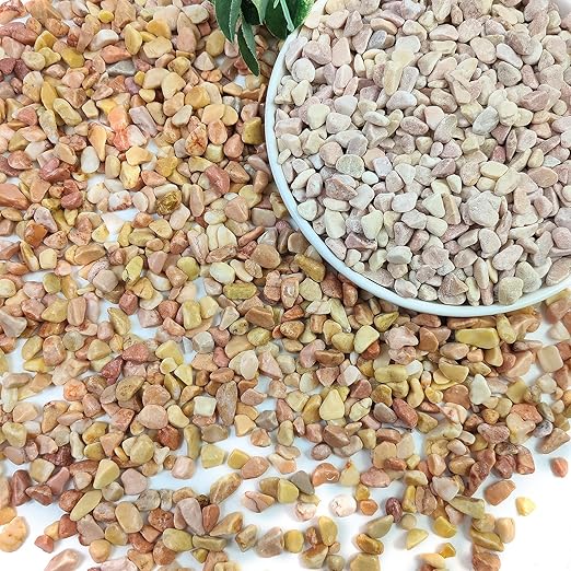 10lbs Peach Pebbles for Plants, 3/8inch Small Rocks for Succulent Cactus Plants, Natural Polished Pebbles, River Rocks for Plants, Vases, Garden-VerdiqueGarden