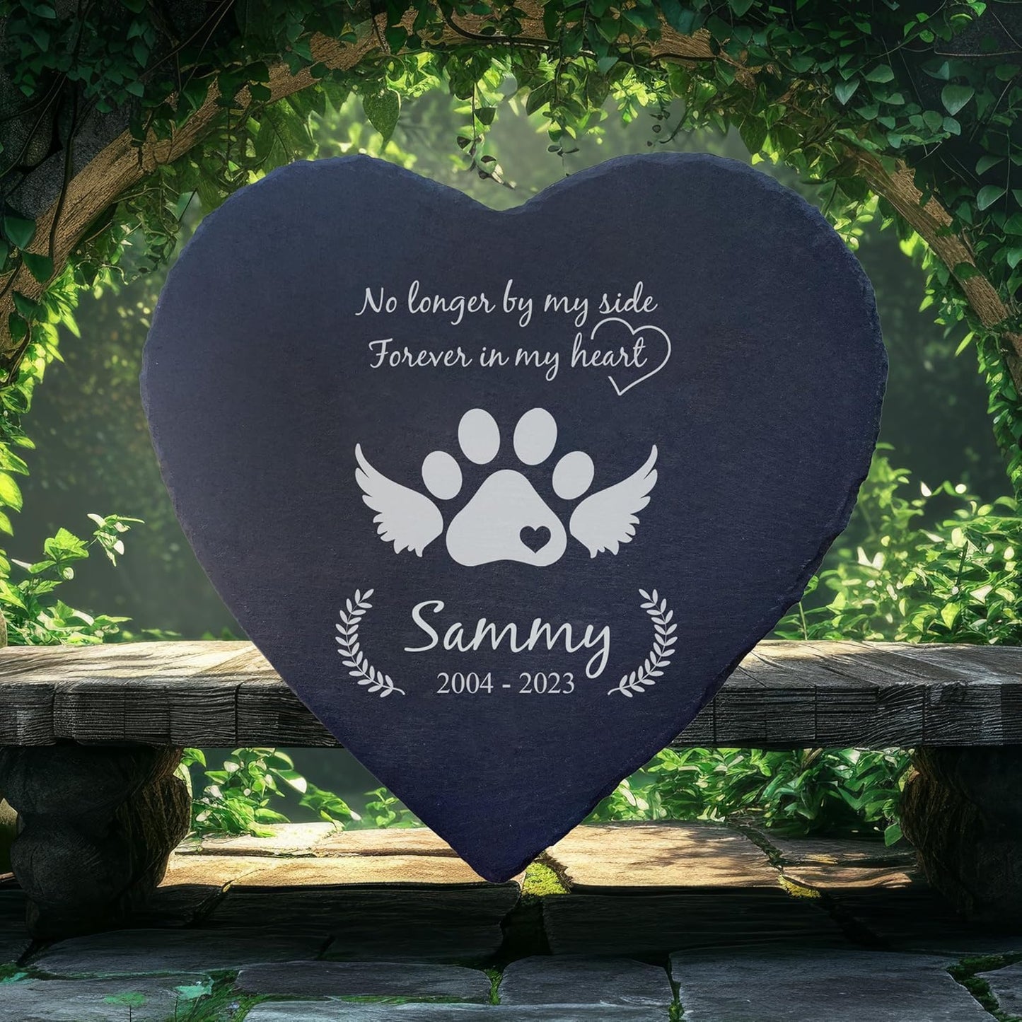 Dog Memorial Gifts for Loss of Dog, Cemetery Decorations for Grave, Pet Loss Sympathy Gift, Personalized Remembrance Garden Stone, Cat Lovers Heaven Grave Markers Bereavement Headstone (A03H)-VerdiqueGarden