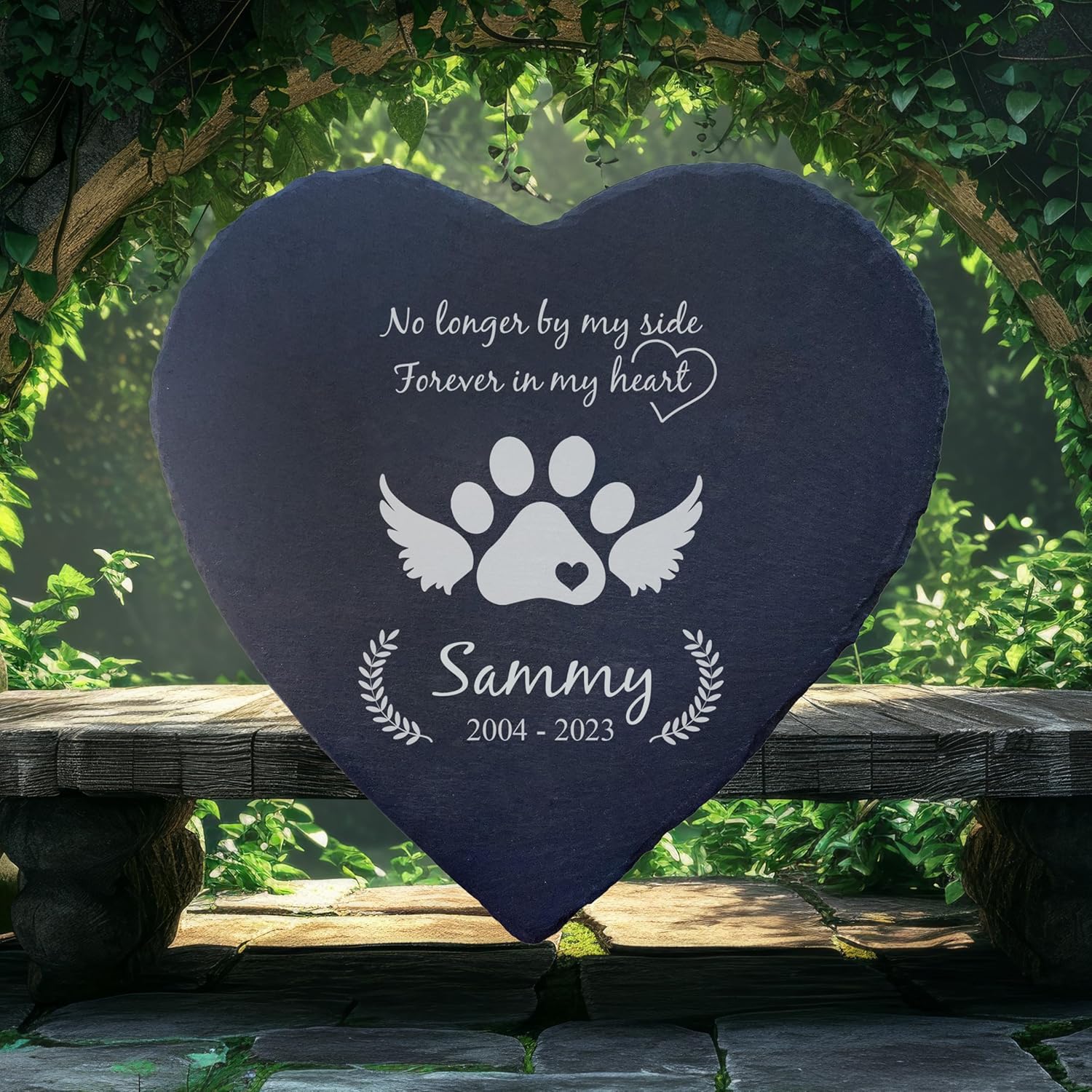 Dog Memorial Gifts for Loss of Dog, Cemetery Decorations for Grave, Pet Loss Sympathy Gift, Personalized Remembrance Garden Stone, Cat Lovers Heaven Grave Markers Bereavement Headstone (A03H)-VerdiqueGarden