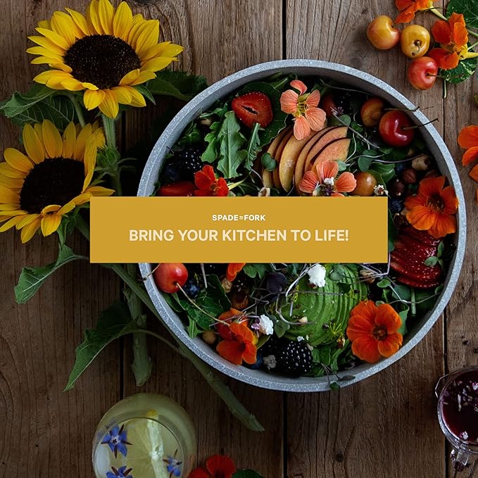 Organic Edible Flower Garden Seed Kit - 23pc Indoor Garden with Soil, Pots, Plant Markers, USDA Organic Non-GMO Seeds & Illustrated Instructions - Sunflower, Borage, Thai Basil, Dill, Nasturtium-VerdiqueGarden