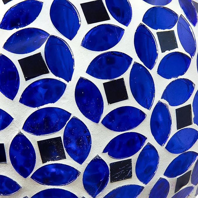 Sunnydaze 6-Inch Glass Mosaic Hanging Bird Feeder for Outdoors - Fly-Through Wild Bird Feeder - Lavender Mosaic-VerdiqueGarden