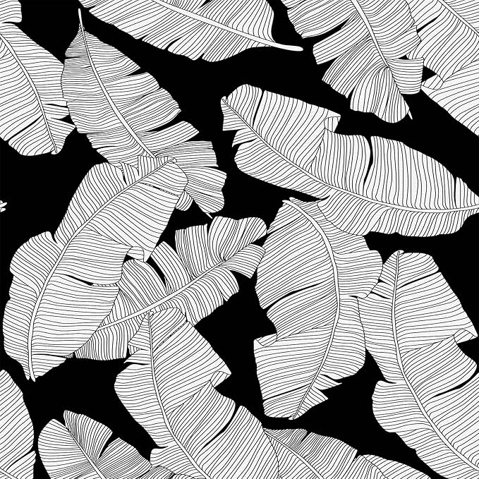 LVTXIII Outdoor Tufted Seat Cushions, Solid Seat and Back Chair Cushion with Ties, Patio Replacement Rocking Chair Cushion for Outdoor Furniture Use, 21 W x 21D, 2 Pack, Black Lush Leaf Jungle-VerdiqueGarden