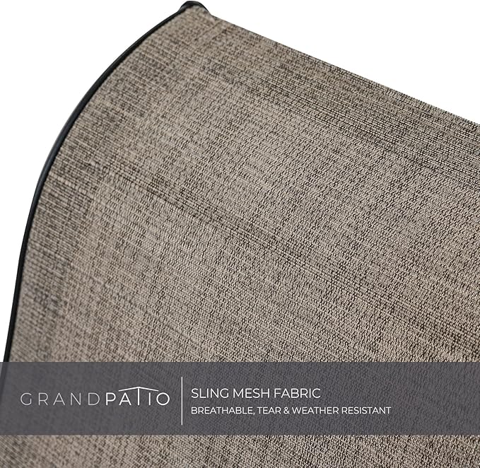 Grand patio Outdoor Swivel Dining Chairs 4-Piece Patio Dining Chairs Set Mesh Sling Patio High Back Swivel Rockers, Mixed Coffee-VerdiqueGarden