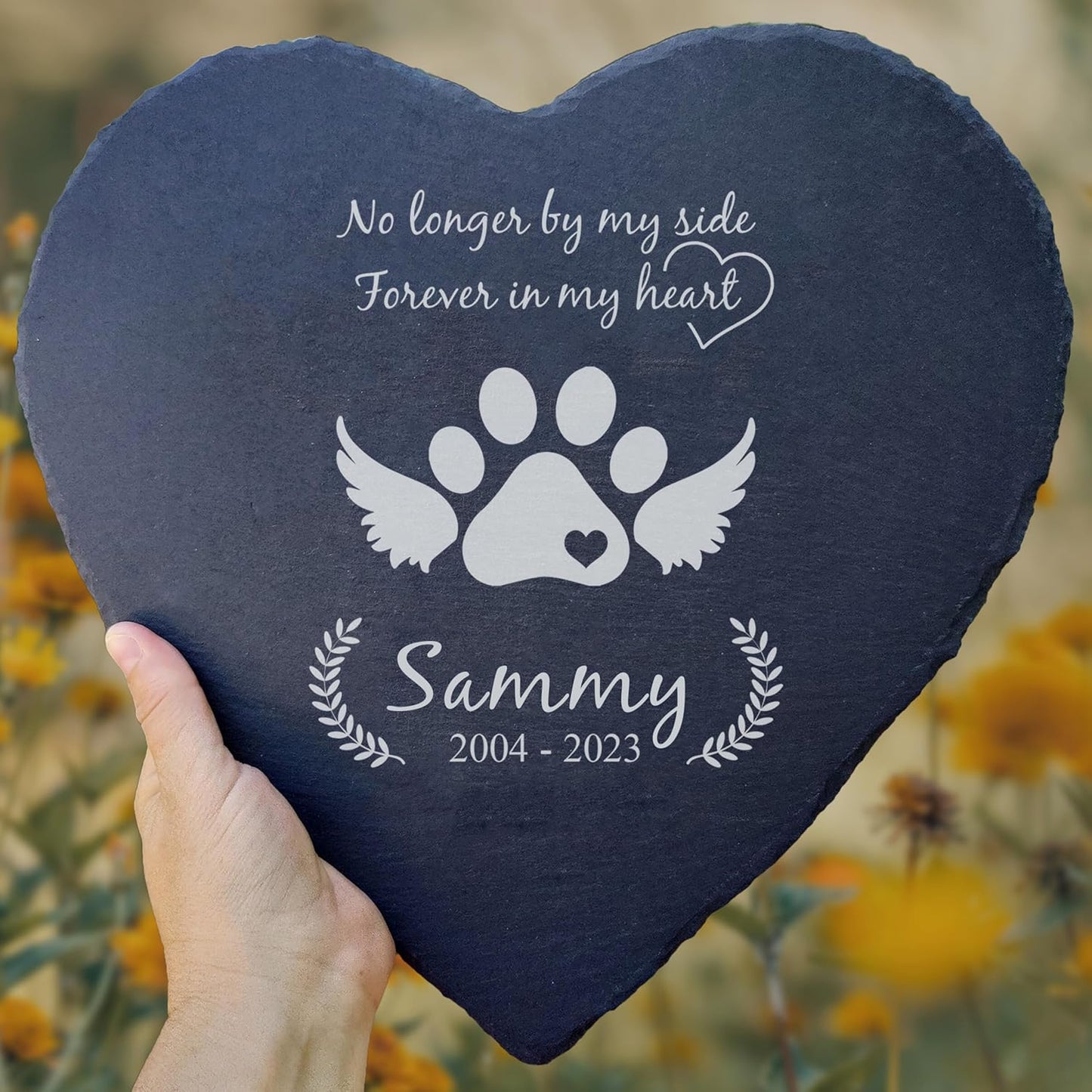 Dog Memorial Gifts for Loss of Dog, Cemetery Decorations for Grave, Pet Loss Sympathy Gift, Personalized Remembrance Garden Stone, Cat Lovers Heaven Grave Markers Bereavement Headstone (A03H)-VerdiqueGarden