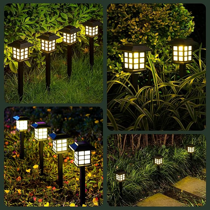 SOLPEX Solar Outdoor Lights,12 Pack Solar Path Lights, Solar Walkway Lights Outdoor, Solar Garden Lights, Solar Pathway Lights Outdoor Waterproof for Garden, Yard, Landscape and Driveway(Warm White)-VerdiqueGarden