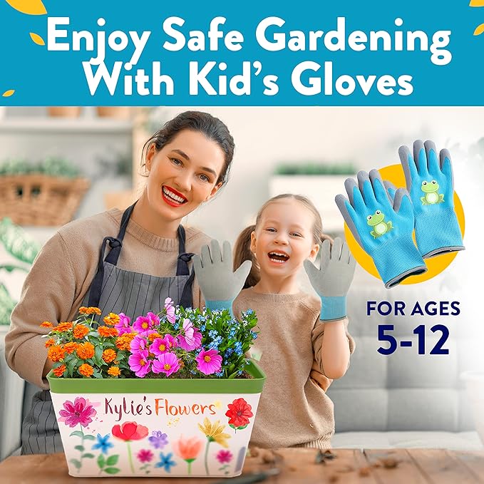 Home Grown Paint & Grow Flower Gardening Kit Set for Boys and Girls - Craft Activity Toy for Kids, Ages 5 6 7 8-12 Years Old - Unique Birthday Present - Plant Gift Toys-VerdiqueGarden