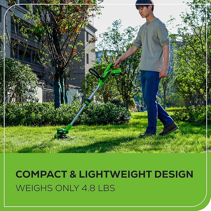 Greenworks 40V 13-Inch Cordless String Trimmer/Edger and Leaf Blower Combo Kit + 3 Bonus Spools, 2.0Ah Battery and Charger Included-VerdiqueGarden