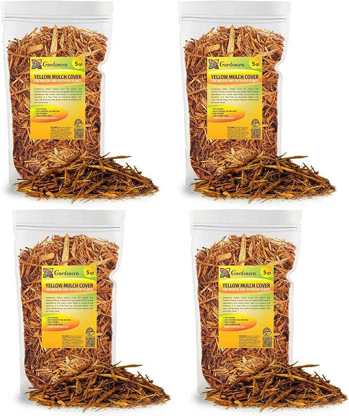 Organic Yellow Mulch - Nurture Your Plants with Natural Nutrients - 20 QUARTS-VerdiqueGarden