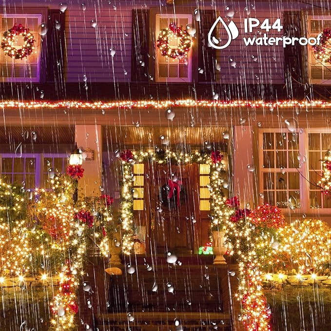 weillsnow 164Ft 500 LED Christmas Lights, Waterproof 8 Twinkle with Memory Functions Christmas Tree Lights for Indoor Outdoor Christmas Tree Garden Decoration (Warm White)-VerdiqueGarden