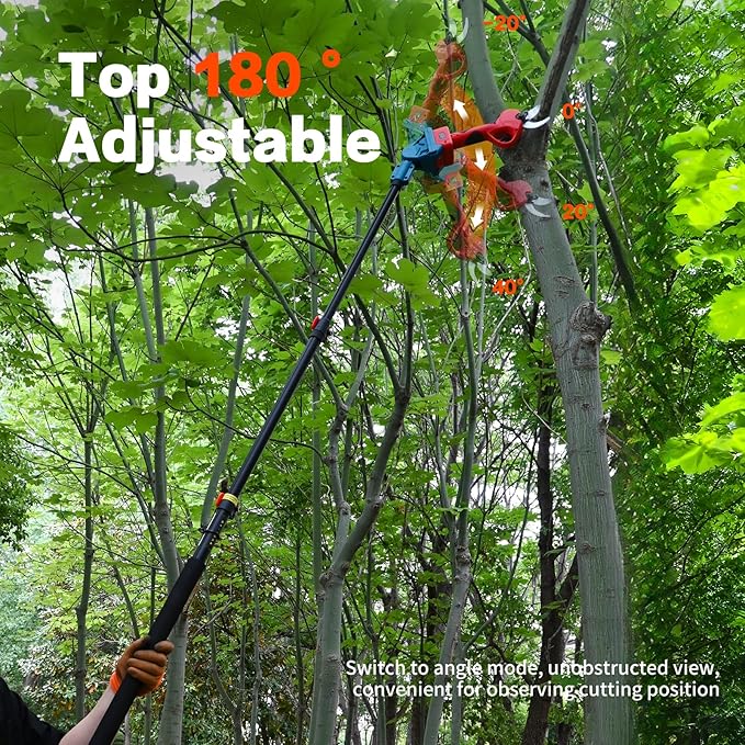 Pole Electric Pruning Shears with Portable Bag.Pole 1.6Inch(4CM) Electric Pruner for Tree Trimming Pole Tree Trimmer with 2Pcs 2000mAh Batteries(Jovant)-VerdiqueGarden