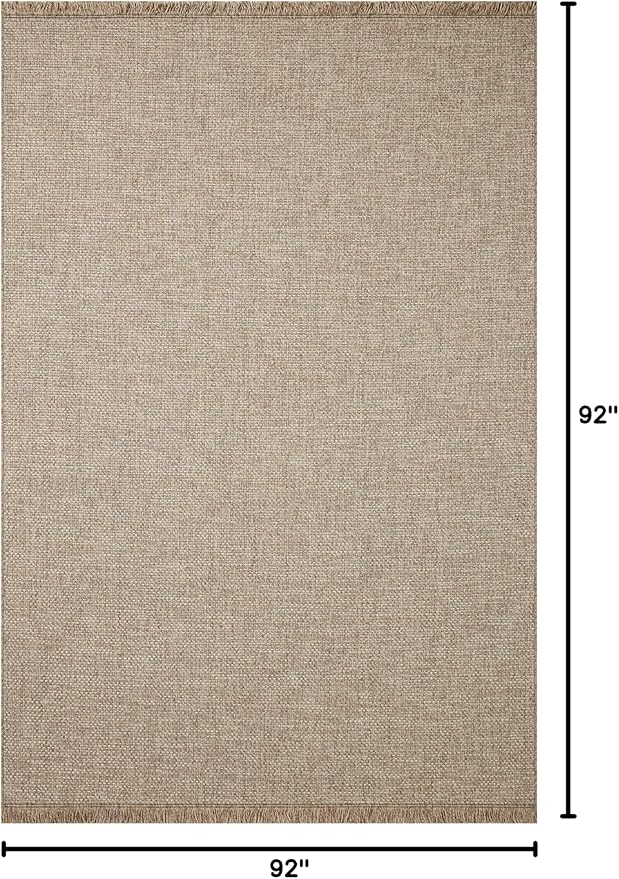 Loloi Dawn Collection Indoor/Outdoor DAW-04 Coffee 7'-8" x 7'-8" Round Area Rug-VerdiqueGarden