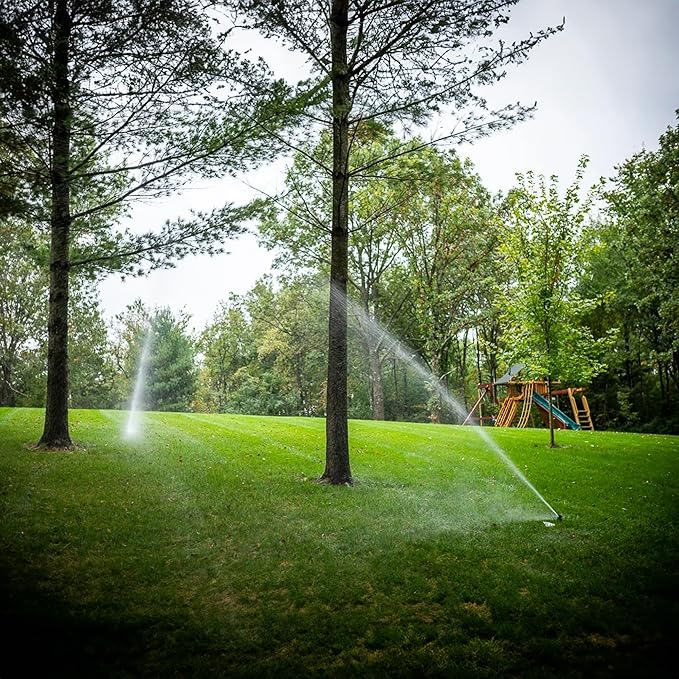 Hourleey 1/2 Inch Zinc Impact Sprinkler, 2 Pack Heavy Duty Lawn Sprinkler Head with Nozzles, Adjustable 0-360 Degree Impulse Watering Sprinklers for Large Coverage Garden Grass Yard Irrigation-VerdiqueGarden