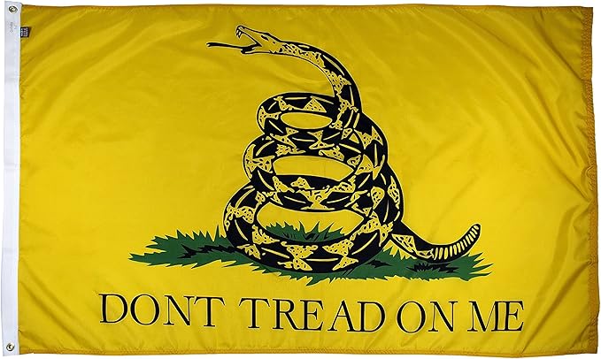 FlagSource Gadsden U.S. Nylon Historical Flag, Made in The USA, 3x5'-VerdiqueGarden