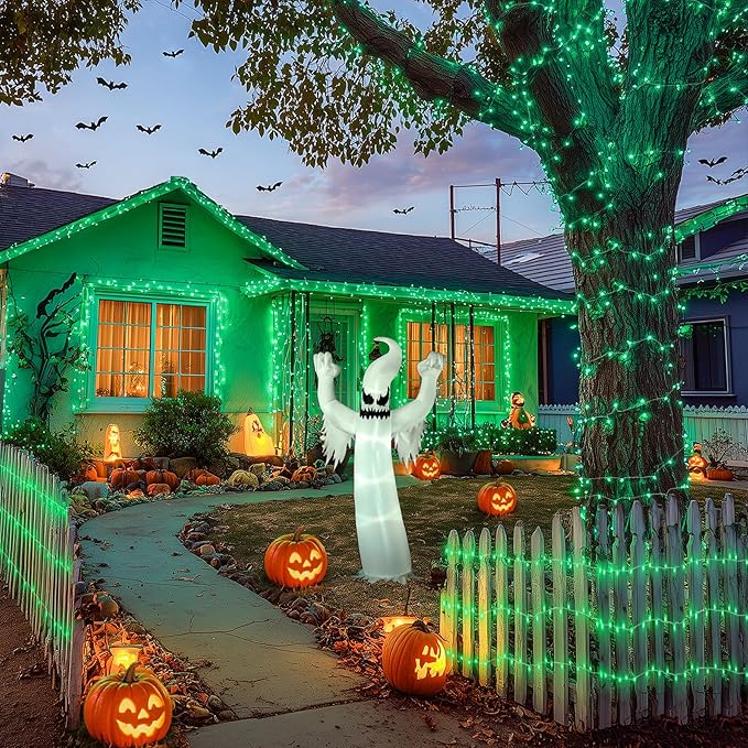 JMEXSUSS Green Lights for St Patrick's Day Decoration, 200 LED Green Christmas Lights Clear Wire, Connectable Green String Lights Indoor Outdoor for Spring Tree Garden St. Patricks Day Decor-VerdiqueGarden