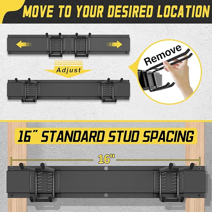 Garage Wall Organizer,15Pack Carries 675 lbs,Garden Tool Organizer 48in With Large Storage Space,Easy Assembly, Sturdy Design,for Efficient Tool Storage Garage Organization-VerdiqueGarden