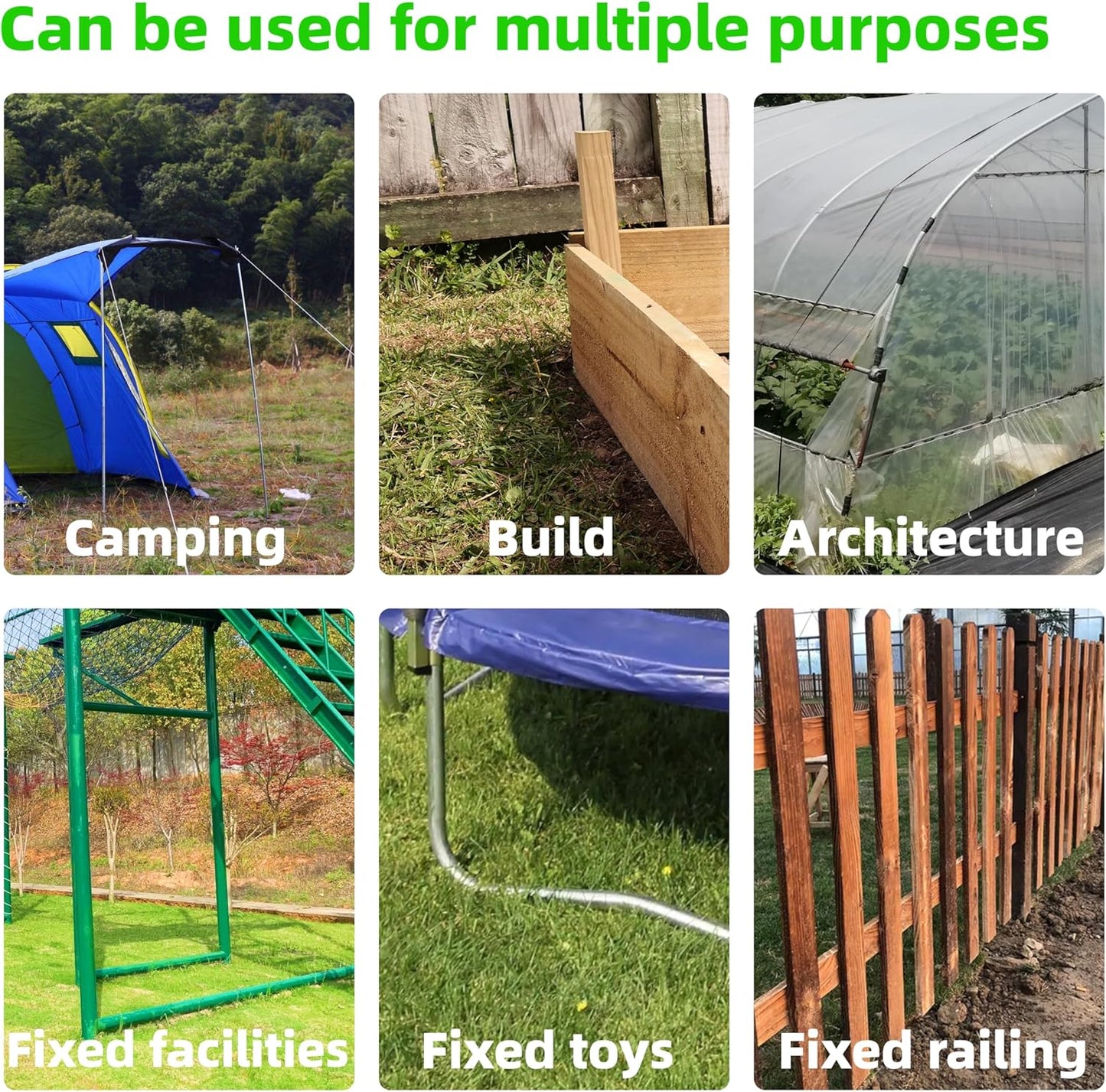 11 Pieces 12-Inch Garden Ground Stakes Galvanized Steel U Shape Hook Rebar Stake - Heavy Duty Ground Anchors for Tents, Position Kits,Fences, and Trampolines-VerdiqueGarden