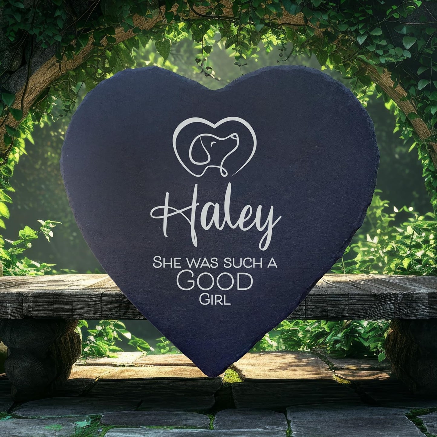 Dog Memorial Gifts for Loss of Dog, Cemetery Decorations for Grave, Pet Loss Sympathy Gift, Personalized Remembrance Garden Stone, Cat Lovers Heaven Grave Markers Bereavement Headstone (A11H)-VerdiqueGarden