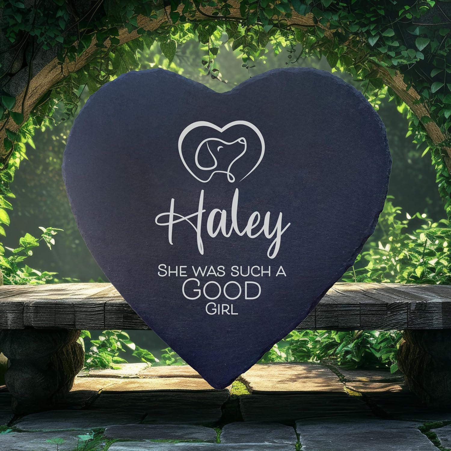 Dog Memorial Gifts for Loss of Dog, Cemetery Decorations for Grave, Pet Loss Sympathy Gift, Personalized Remembrance Garden Stone, Cat Lovers Heaven Grave Markers Bereavement Headstone (A11H)-VerdiqueGarden