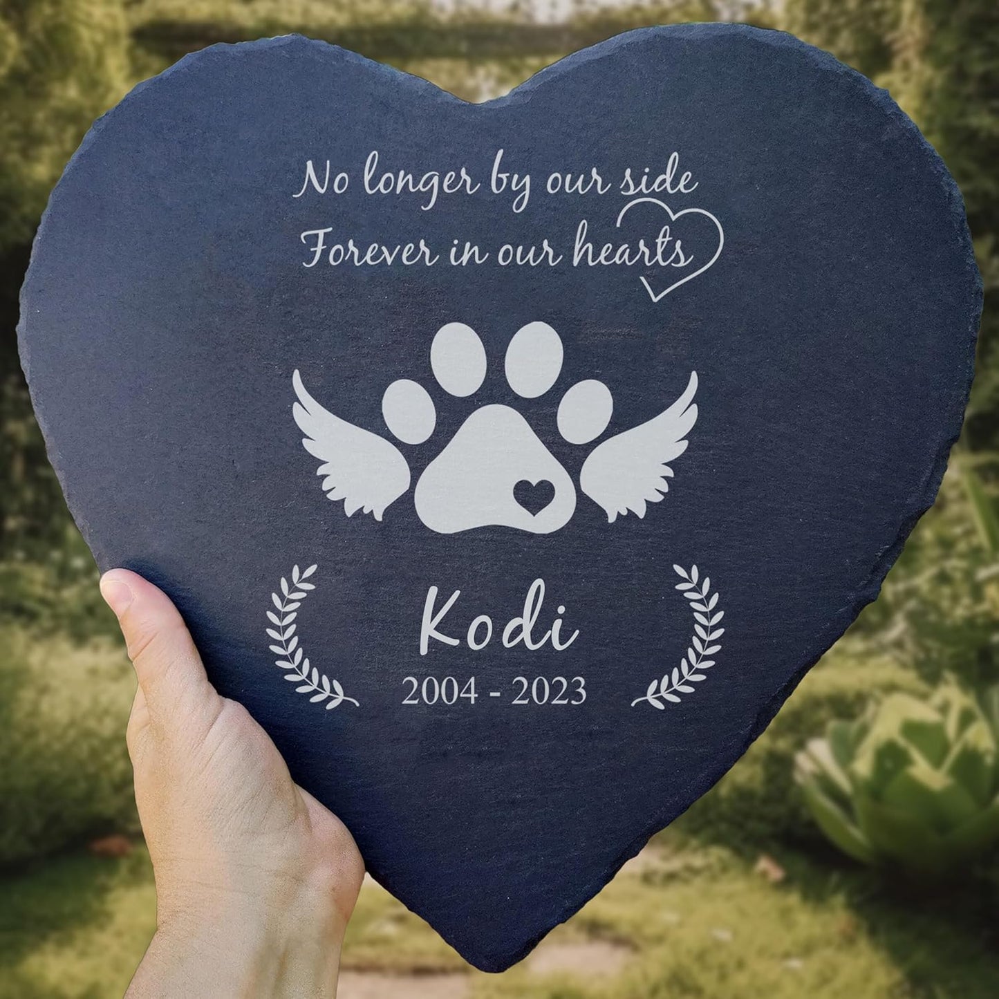 Dog Memorial Gifts for Loss of Dog, Cemetery Decorations for Grave, Pet Loss Sympathy Gift, Personalized Remembrance Garden Stone, Cat Lovers Heaven Grave Markers Bereavement Headstone (A01H)-VerdiqueGarden
