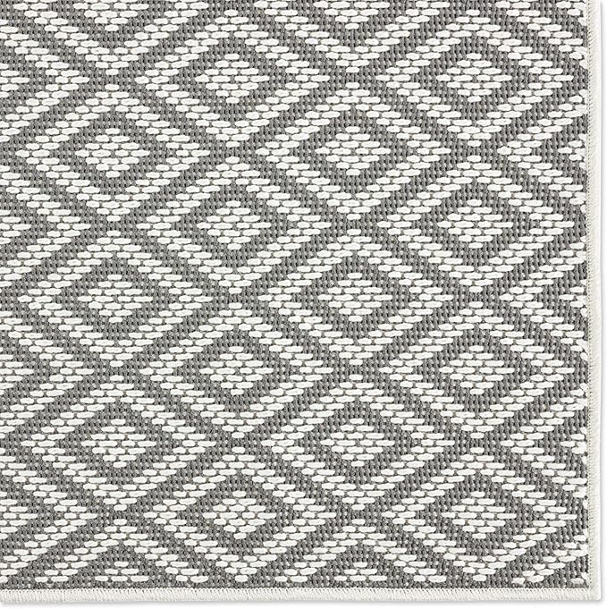 Home Dynamix Tripoli Lydia Modern Indoor/Outdoor Area Rug, Gray/Cream, 3'7"x5'2" Rectangle-VerdiqueGarden