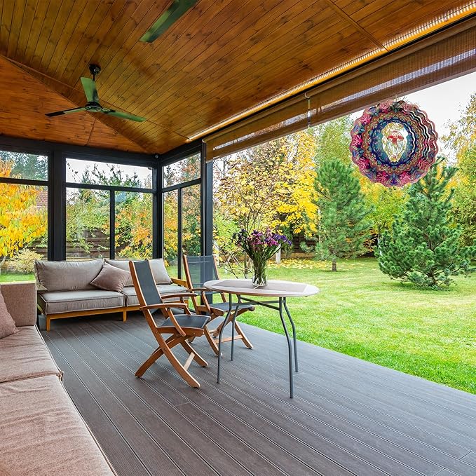 Jellyfish Wind Spinners Hanging Metal Wind Spinner for Outdoor & Indoor Decorations, Outdoor Decoration Wind Sculptures Art Decoration The for Family and friends12 inch-VerdiqueGarden